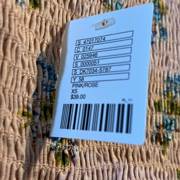 Urban Outfitters Out From Under Pink Rose Floral Smocked Bodysuit - Picture 6 of 9